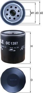 MAHLE OC 1397 - Filtro olio www.autoricambi360.it