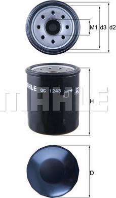 MAHLE OC 1243 - Filtro olio www.autoricambi360.it