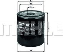 MAHLE OC 84 - Filtro olio www.autoricambi360.it