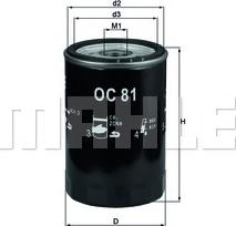 MAHLE OC 81 - Filtro olio www.autoricambi360.it