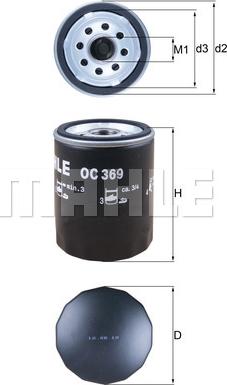 MAHLE OC 369 - Filtro olio www.autoricambi360.it