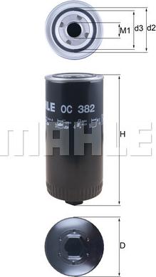 MAHLE OC 382 - Filtro olio www.autoricambi360.it