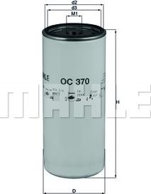 MAHLE OC 370 - Filtro olio www.autoricambi360.it