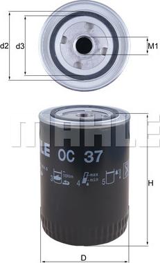 MAHLE OC 37 - Filtro olio www.autoricambi360.it