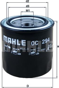 MAHLE OC 294 - Filtro olio www.autoricambi360.it
