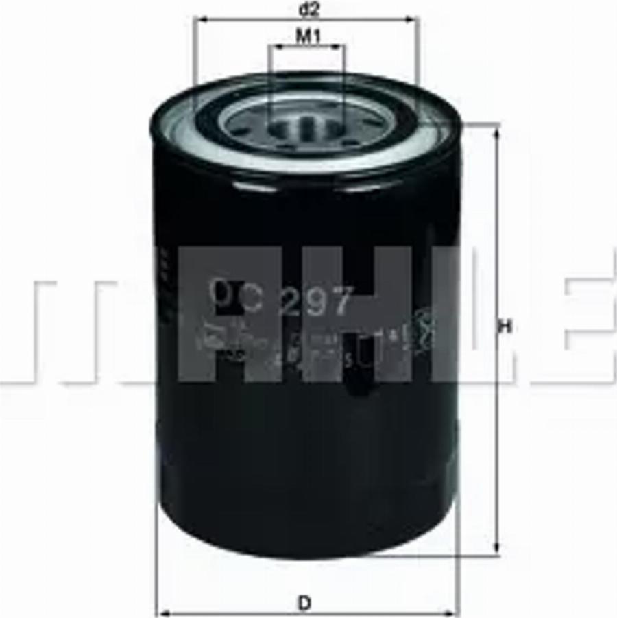 MAHLE OC 297 - Filtro olio www.autoricambi360.it
