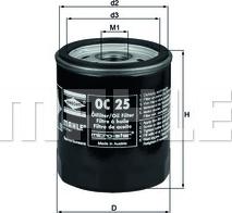 MAHLE OC 25 - Filtro olio www.autoricambi360.it