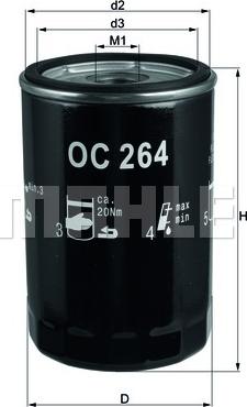 MAHLE OC 264 - Filtro olio www.autoricambi360.it