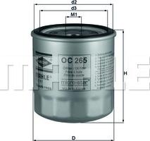 MAHLE OC 265 - Filtro olio www.autoricambi360.it