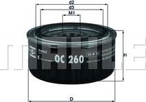 MAHLE OC 260 - Filtro olio www.autoricambi360.it