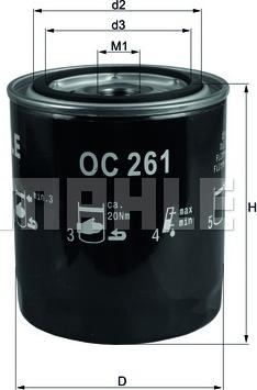 MAHLE OC 26/1 - Filtro olio www.autoricambi360.it