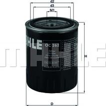 MAHLE OC 262 - Filtro olio www.autoricambi360.it