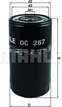 MAHLE OC 267 - Filtro olio www.autoricambi360.it