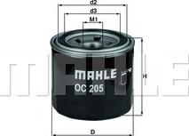 MAHLE OC 205 - Filtro olio www.autoricambi360.it