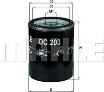 MAHLE OC 203 - Filtro olio www.autoricambi360.it