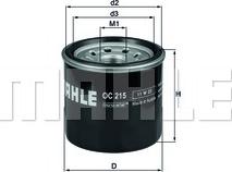 MAHLE OC 215 - Filtro olio www.autoricambi360.it