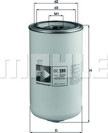 MAHLE OC 280 - Filtro olio www.autoricambi360.it