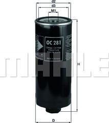 MAHLE OC 281 - Filtro olio www.autoricambi360.it