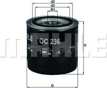 MAHLE OC 236 - Filtro olio www.autoricambi360.it