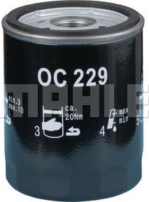 MAHLE OC 229 - Filtro olio www.autoricambi360.it