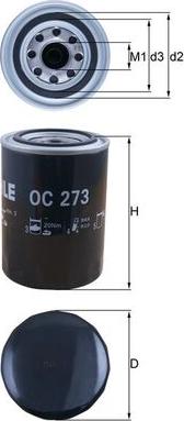 MAHLE OC 273 - Filtro olio www.autoricambi360.it