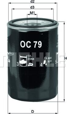 MAHLE OC 79 - Filtro olio www.autoricambi360.it
