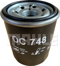 MAHLE OC 748 - Filtro olio www.autoricambi360.it