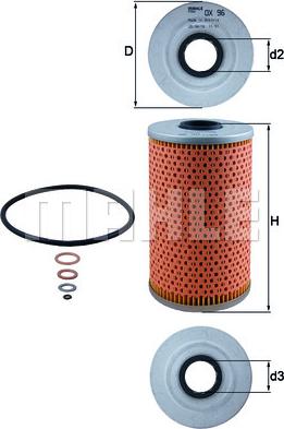 MAHLE OX 96D - Filtro olio www.autoricambi360.it