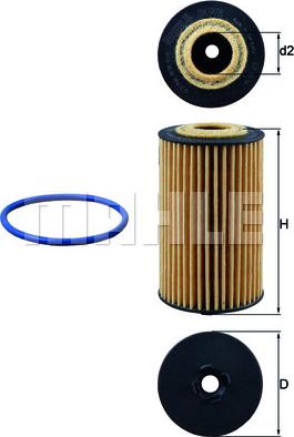 MAHLE OX 978D - Filtro olio www.autoricambi360.it