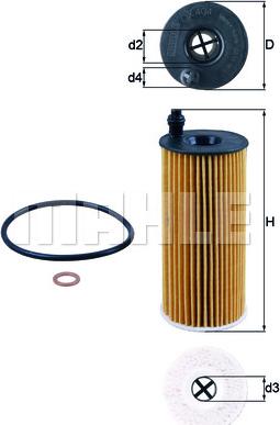 MAHLE OX 404D - Filtro olio www.autoricambi360.it