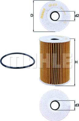MAHLE OX 415D - Filtro olio www.autoricambi360.it