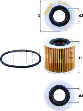 MAHLE OX 416D1 - Filtro olio www.autoricambi360.it