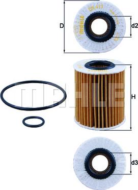 MAHLE OX 413D1 - Filtro olio www.autoricambi360.it