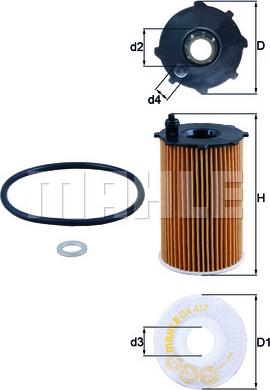 MAHLE OX 417D - Filtro olio www.autoricambi360.it