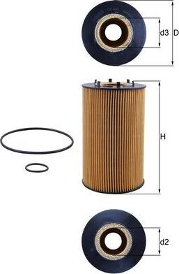 MAHLE OX 435D - Filtro olio www.autoricambi360.it