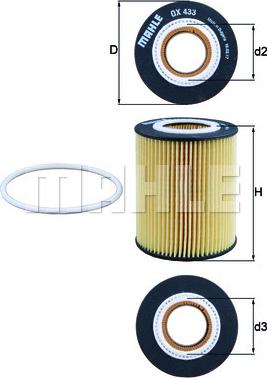 MAHLE OX 433D - Filtro olio www.autoricambi360.it