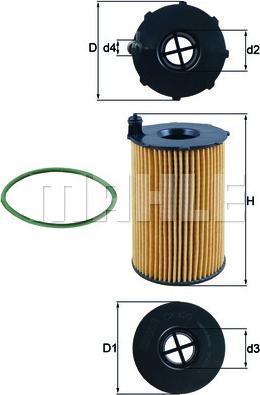 MAHLE OX 420D - Filtro olio www.autoricambi360.it
