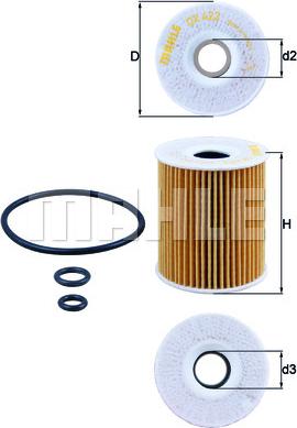 MAHLE OX 422D - Filtro olio www.autoricambi360.it