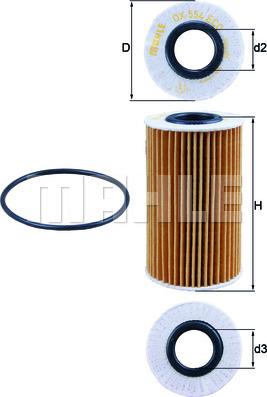 MAHLE OX 554D1 - Filtro olio www.autoricambi360.it