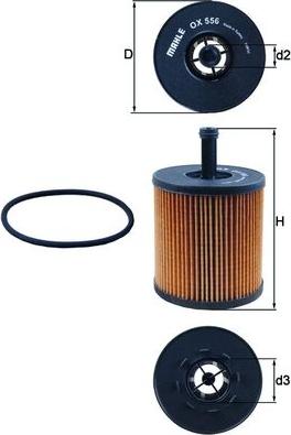MAHLE OX 556D - Filtro olio www.autoricambi360.it