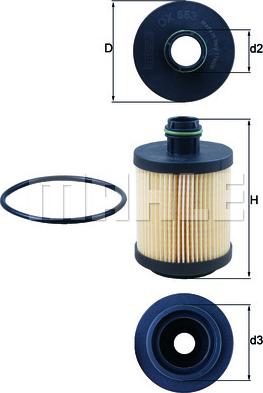 MAHLE OX 553D - Filtro olio www.autoricambi360.it