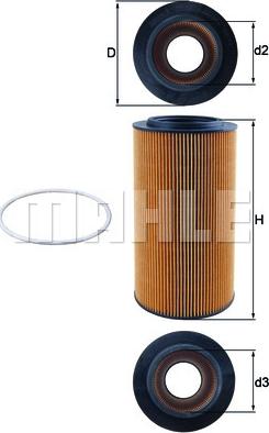 MAHLE OX 561D - Filtro olio www.autoricambi360.it