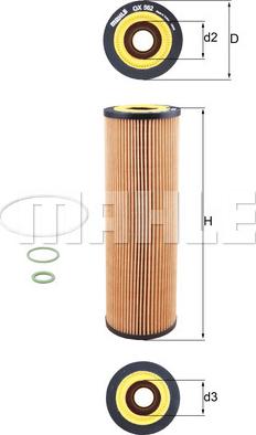 MAHLE OX 562D - Filtro olio www.autoricambi360.it