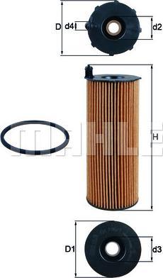 MAHLE OX 196/1D - Filtro olio www.autoricambi360.it