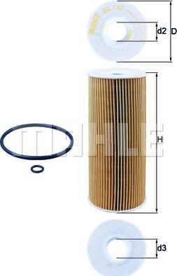 MAHLE OX 143D - Filtro olio www.autoricambi360.it