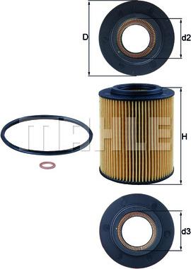 MAHLE OX 154/1D - Filtro olio www.autoricambi360.it