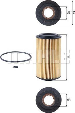 MAHLE OX 153D1 - Filtro olio www.autoricambi360.it