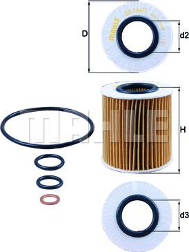 MAHLE OX 166/1D - Filtro olio www.autoricambi360.it