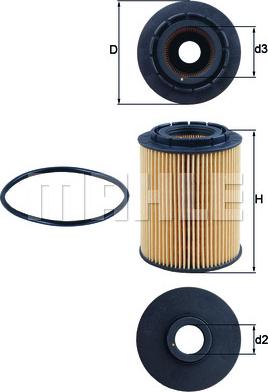 MAHLE OX 160D - Filtro olio www.autoricambi360.it