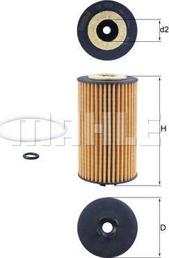 MAHLE OX 1058D - Filtro olio www.autoricambi360.it